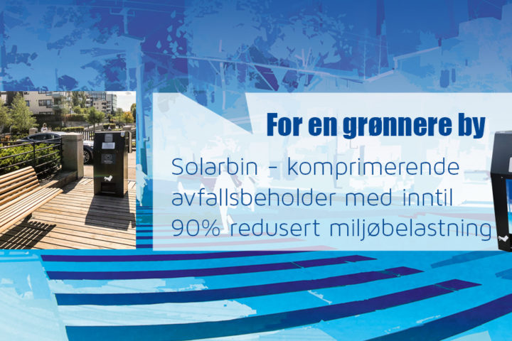 Solarbin – Komprimerende avfallsbeholder med solcelle og digital kommunikasjon