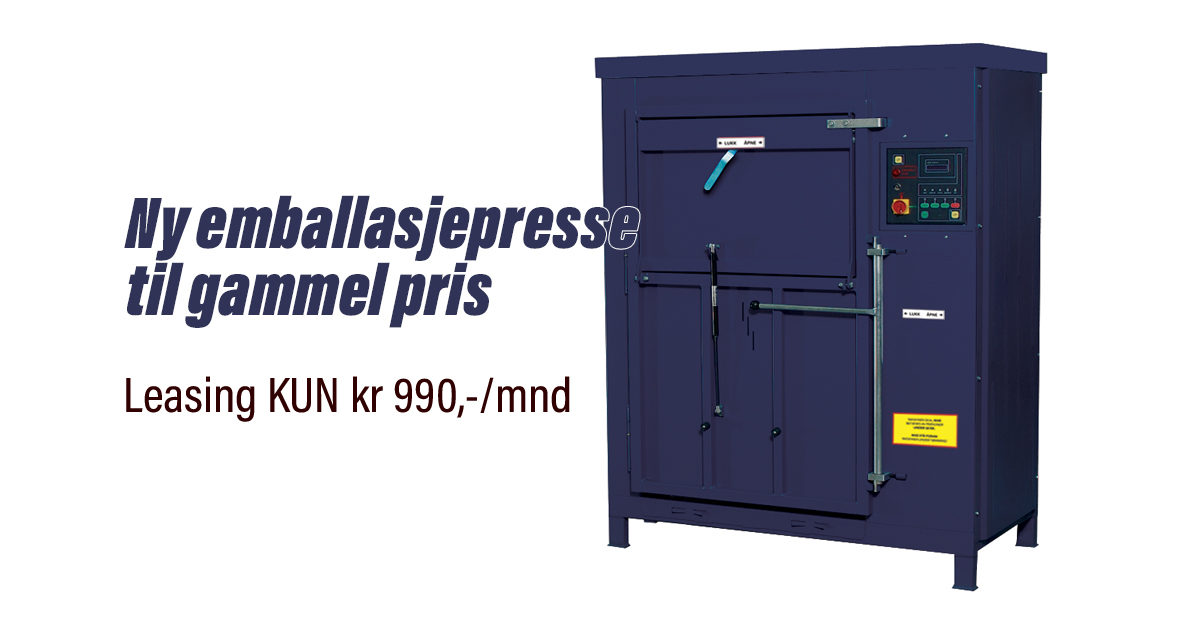 Tilbud på E-01 emballasjepresse