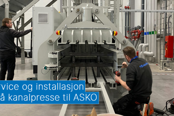 Installasjon av kanalpresse