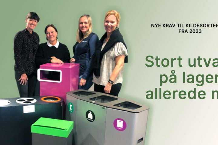 Utstyr til kildesortering på lager!