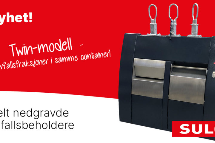 SULO Twin-modell – nedgravde avfallscontainer