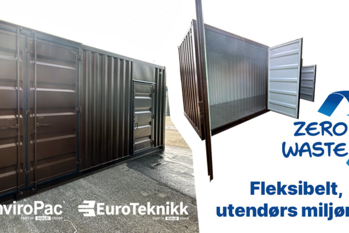 Fleksibelt utendørs miljø-/avfallsrom