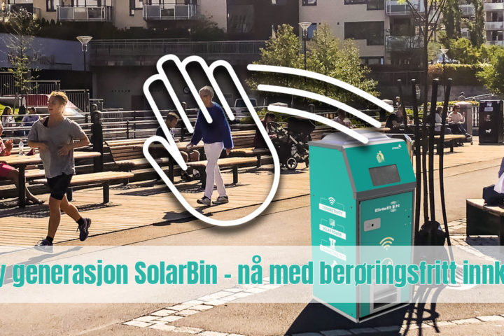 Solarbin med berøringsfritt innkast!