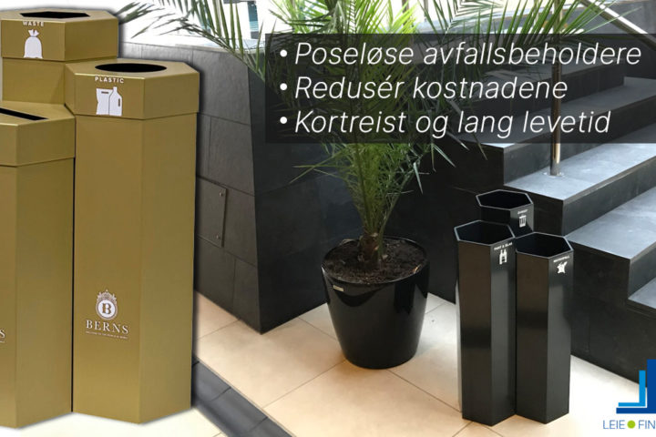 Poseløse avfallsbeholdere – for hotell og overnattingssteder