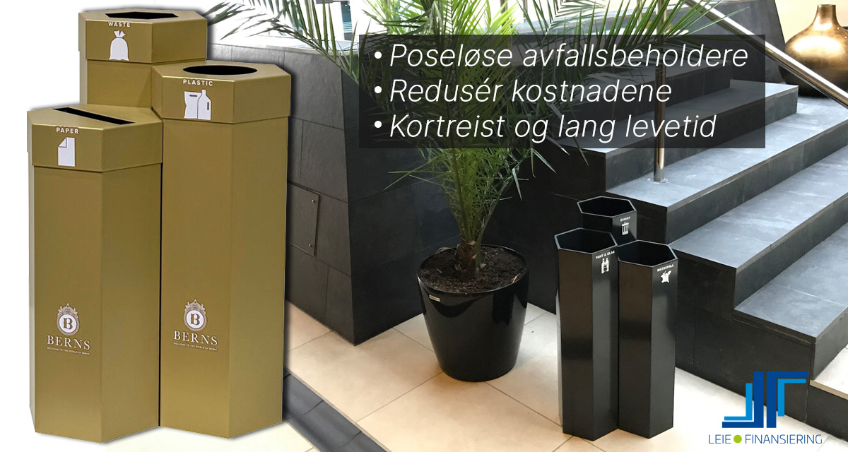 Poseløse avfallsbeholdere – for hotell og overnattingssteder