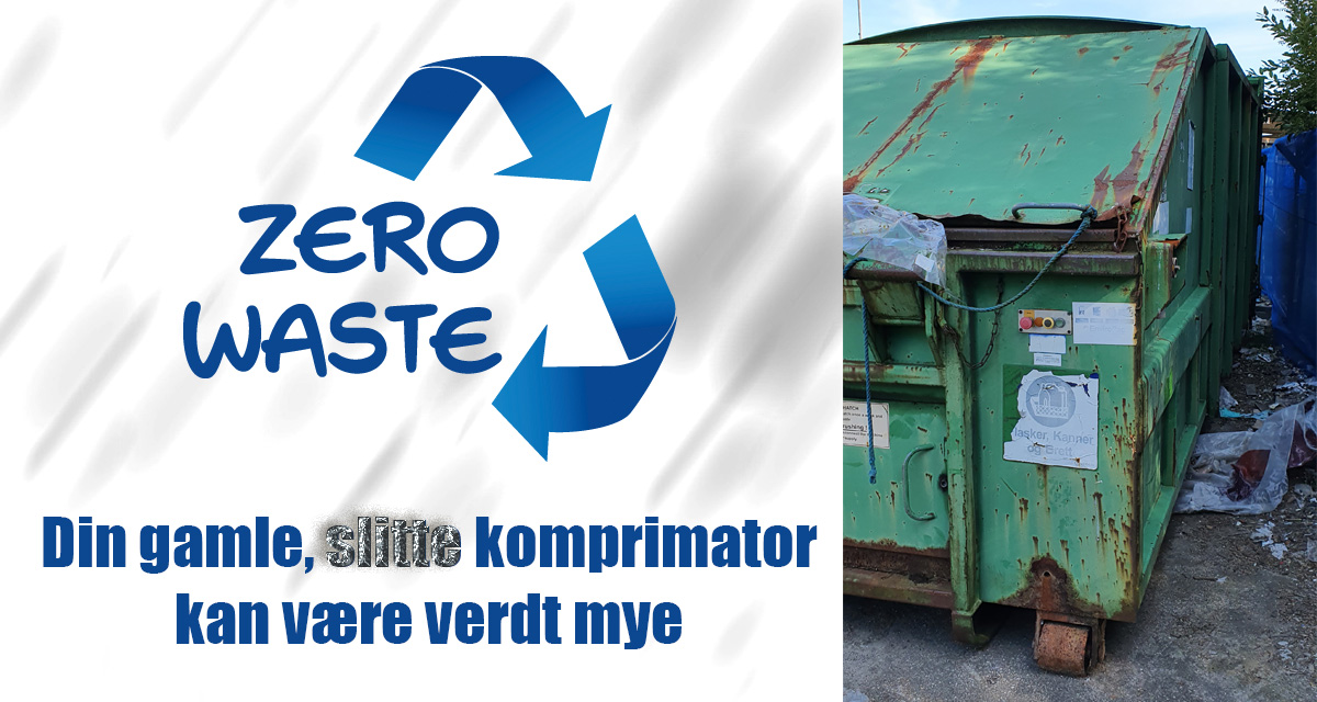 Innbyttekampanje på gamle utslitte avfallskomprimatorer.
