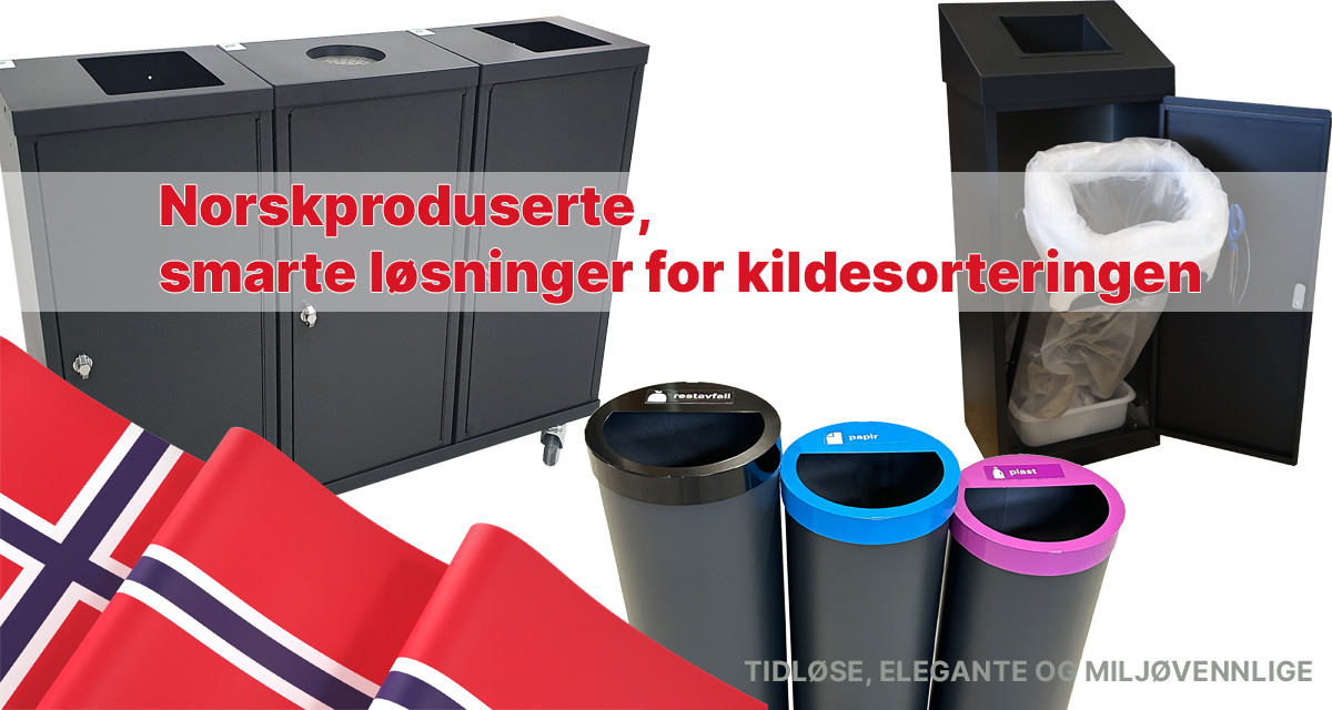 Norskproduserte avfallsbeholdere- tidløse og brukerfokuserte Norskproduserte avfallsbeholdere- tidløse og brukerfokuserte