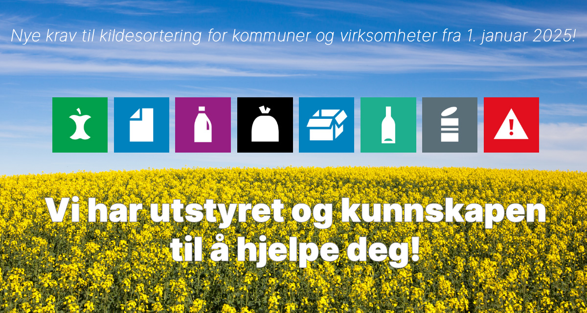 Tilbud avfallsbeholdere! Nye krav fra 1/1-2025! Tilbud avfallsbeholdere! Nye krav fra 1/1-2025!