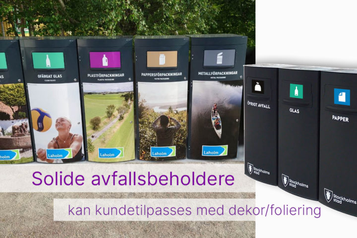 Fuglesikre avfallsbeholdere!